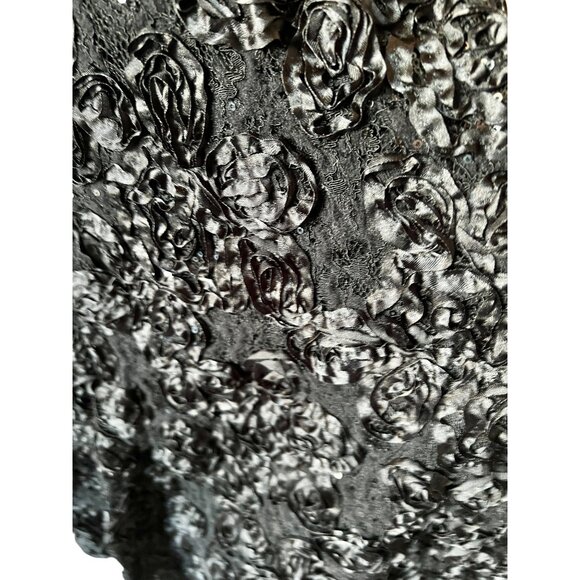 Alex Evenings Blk Dress 3/4 Sleeves Sequins Lace patassimenterie Women's Size 18 - Picture 12 of 16